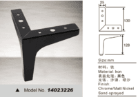 Black colour Y shape furniture leg for sofa bed